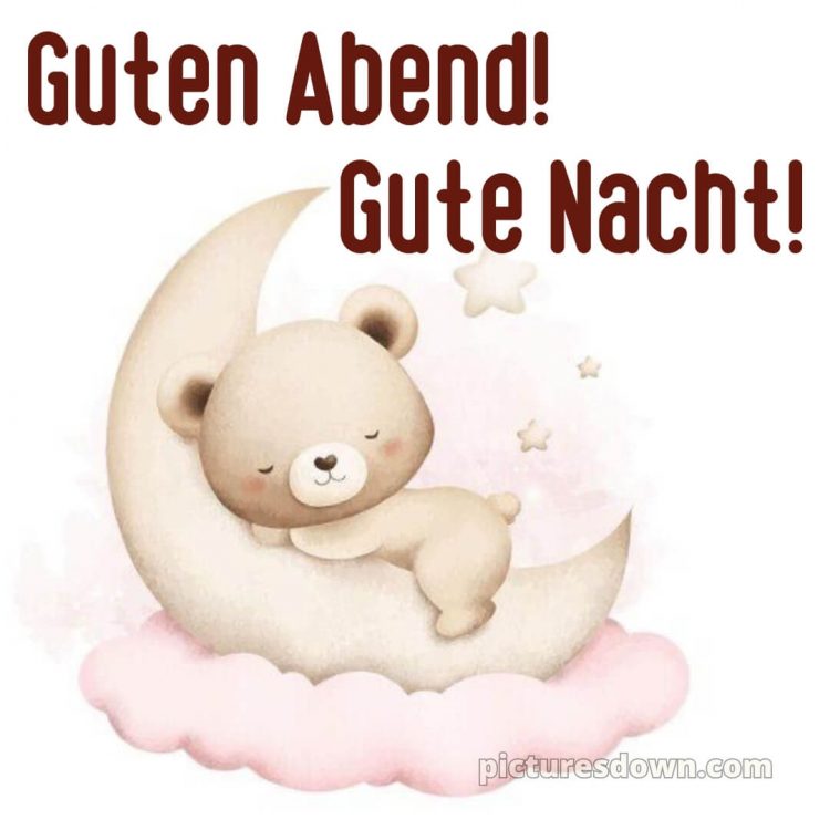Guten abend gute nacht bilder für whatsapp bild Bär kostenlos