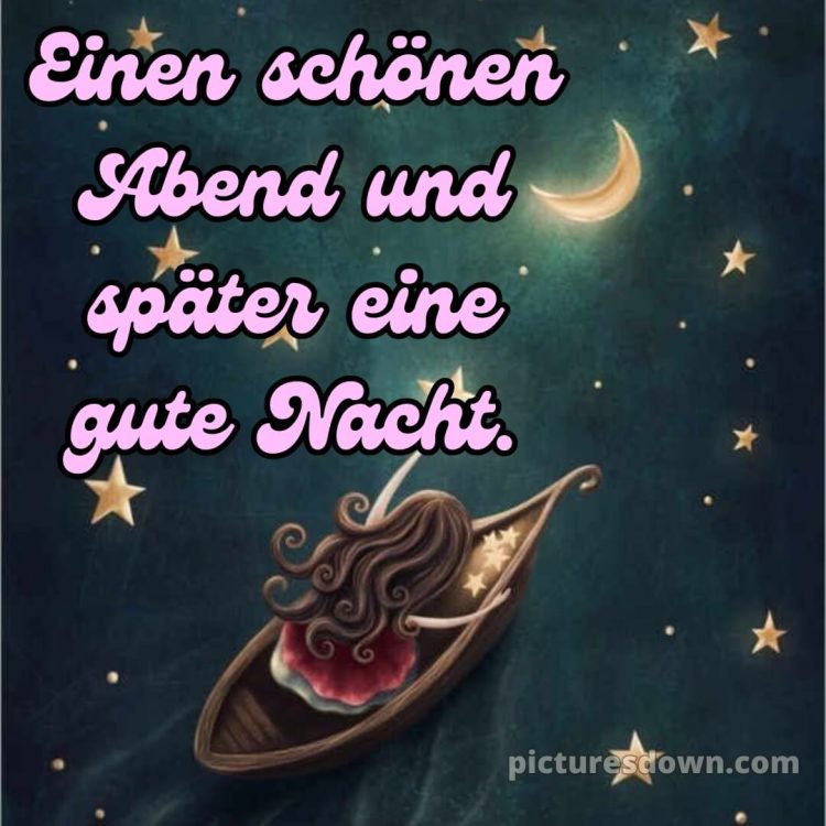 Guten abend gute nacht bilder für whatsapp kostenlos bild Sterne und Mond kostenlos