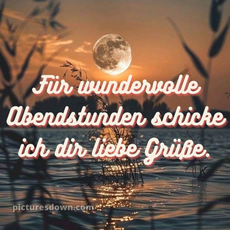 Guten abend gute nacht bilder für whatsapp kostenlos bild schöner Mond kostenlos