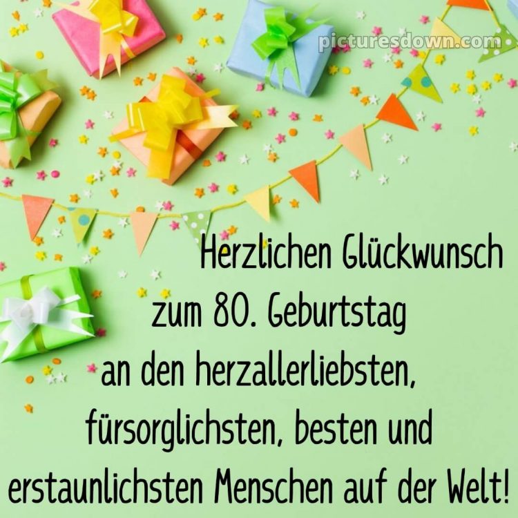 Kurze glückwünsche 80 geburtstag bild Sterne kostenlos