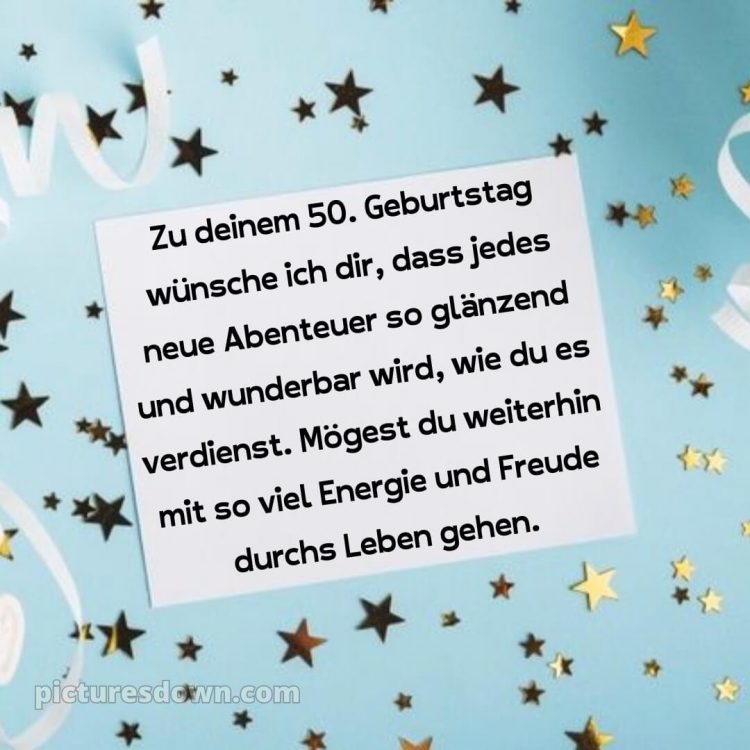 Kurze glückwünsche zum 50. geburtstag bild Sterne kostenlos