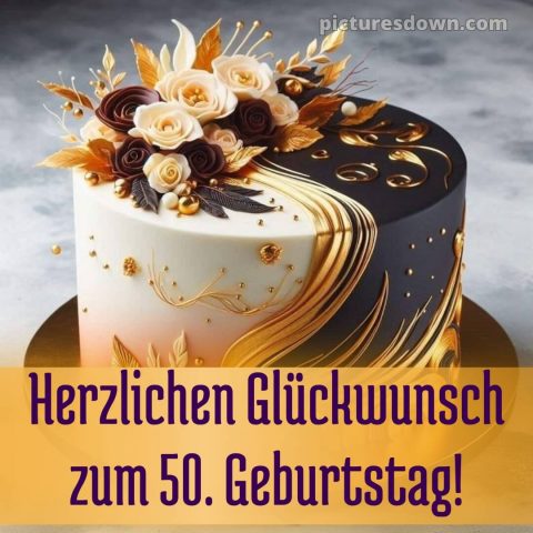 Kurze glückwünsche zum 50. geburtstag bild Kuchen kostenlos