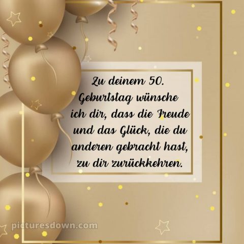 Kurze glückwünsche zum 50. geburtstag bild Luftballons kostenlos