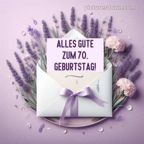 Kurze glückwünsche zum 70. geburtstag bild Briefumschlag kostenlos