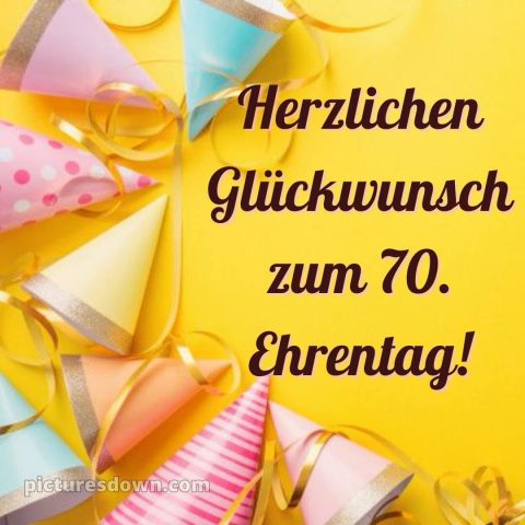 Kurze glückwünsche zum 70. geburtstag bild Gelb kostenlos