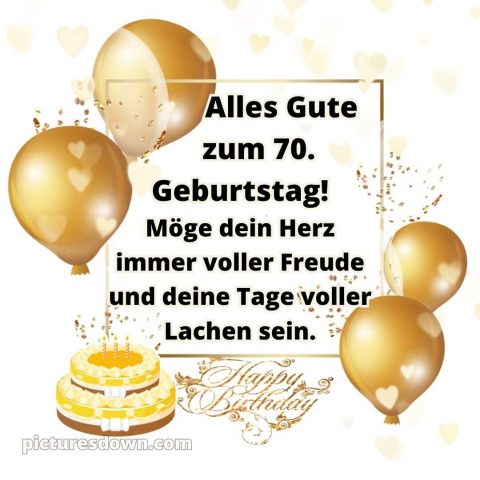 Kurze glückwünsche zum 70. geburtstag bild Karte kostenlos