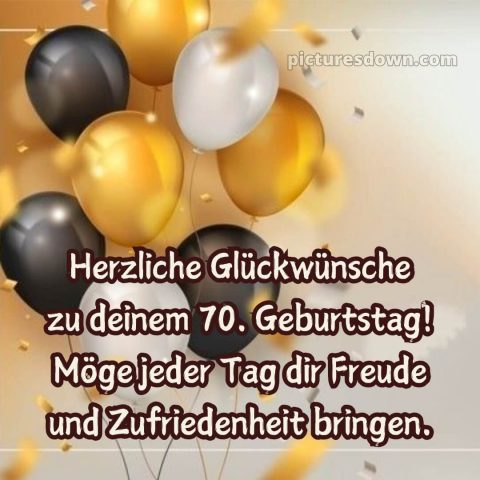 Kurze glückwünsche zum 70. geburtstag bild gelbe Luftballons kostenlos