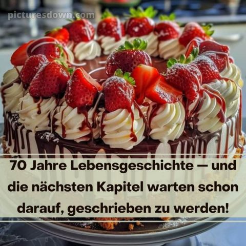 Kurze glückwünsche zum 70. geburtstag frau bild Kuchen kostenlos