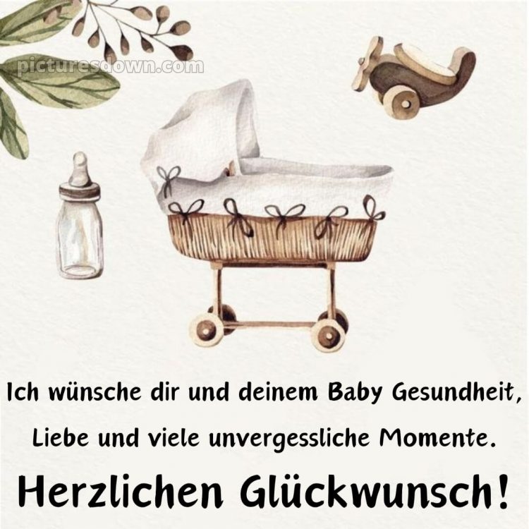 Kurze glückwünsche zur geburt bild Kinderwagen kostenlos