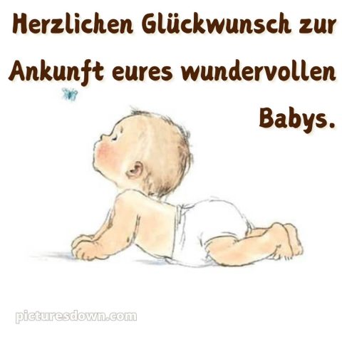Kurze glückwünsche zur geburt bild Kleinkind kostenlos