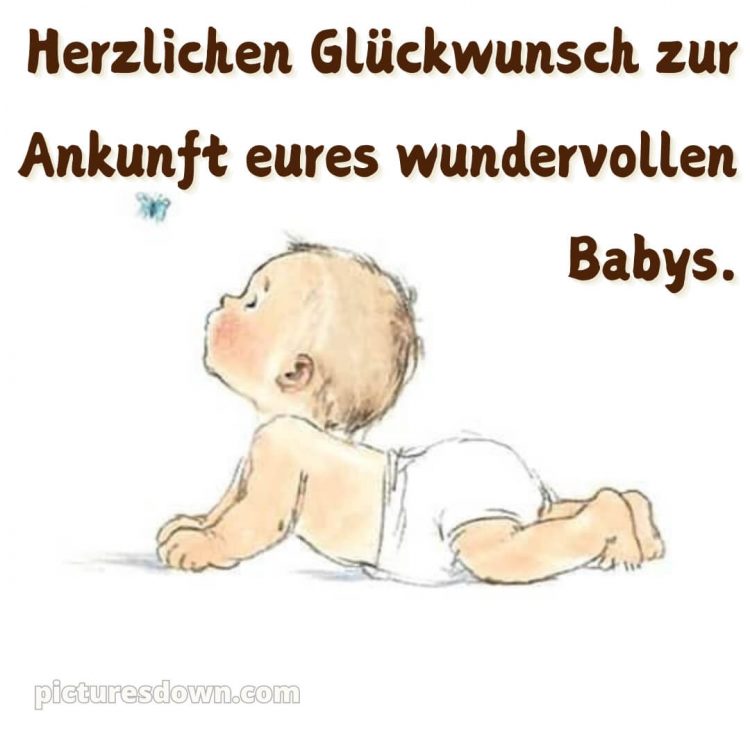 Kurze glückwünsche zur geburt bild Kleinkind kostenlos