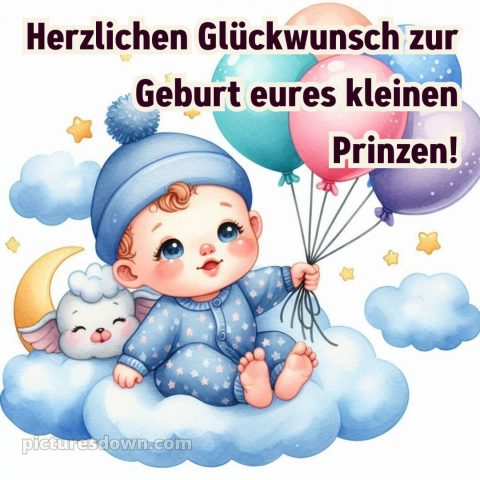 Kurze glückwünsche zur geburt eines jungen bild Wolke kostenlos