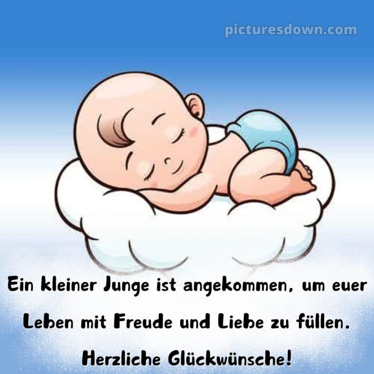 Kurze glückwünsche zur geburt eines jungen bild Kleinkind kostenlos