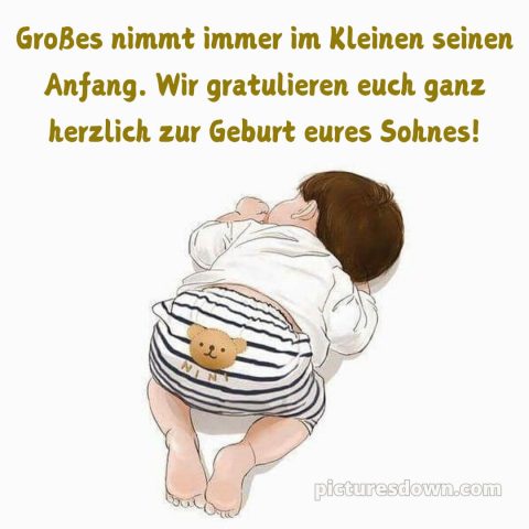 Kurze glückwünsche zur geburt eines jungen bild Säugling kostenlos