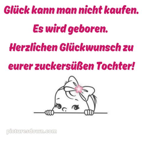 Kurze glückwünsche zur geburt mädchen bild Bogen kostenlos