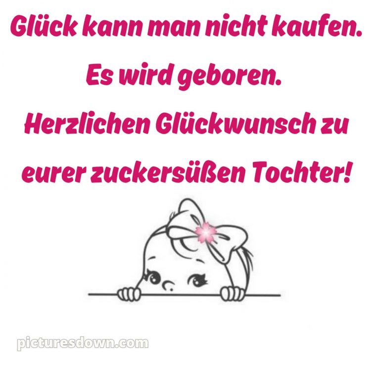 Kurze glückwünsche zur geburt mädchen bild Bogen kostenlos