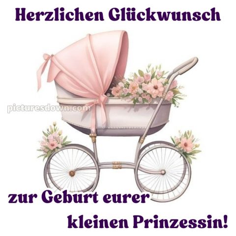 Kurze glückwünsche zur geburt mädchen bild Kinderwagen kostenlos
