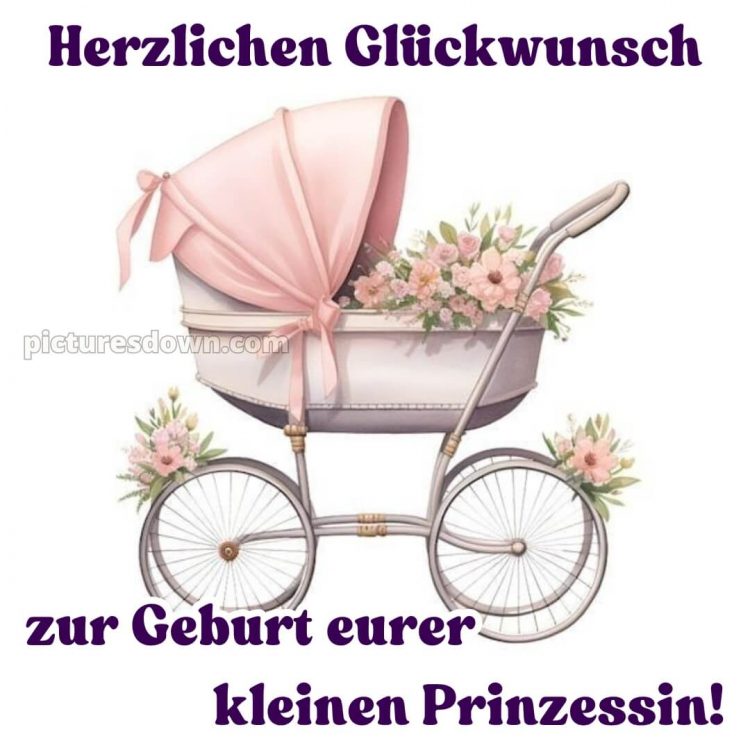 Kurze glückwünsche zur geburt mädchen bild Kinderwagen kostenlos