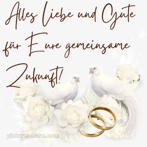 Kurze glückwünsche zur hochzeit kostenlos bild zwei Tauben kostenlos