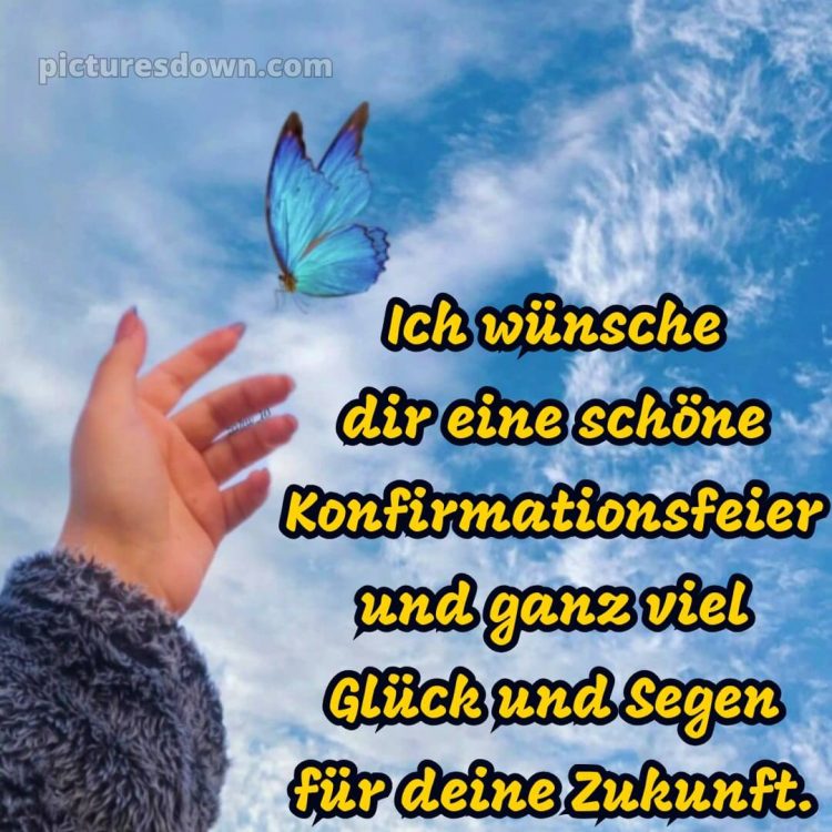Kurze glückwünsche zur konfirmation bild Hand kostenlos
