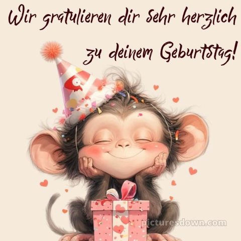 Geburtstag glückwünsche bild Affen kostenlos