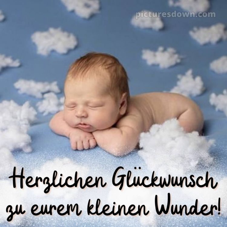 Glückwünsche zur geburt bild Wolke kostenlos