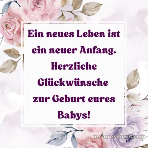 Glückwünsche zur geburt bild Karte kostenlos