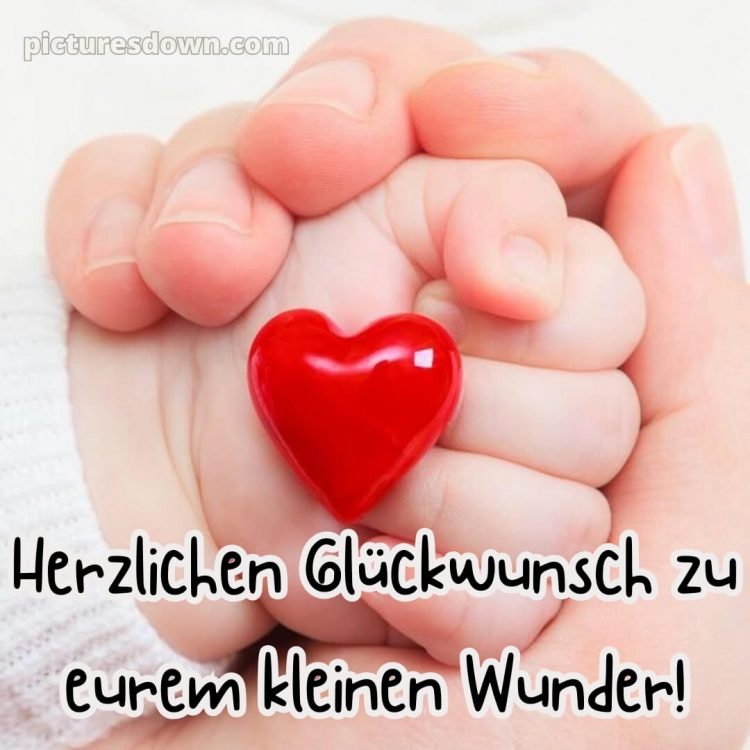 Glückwünsche zur geburt bild Herz kostenlos