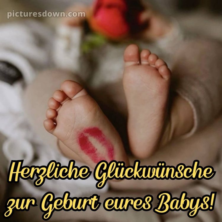 Glückwünsche zur geburt bild Füße kostenlos