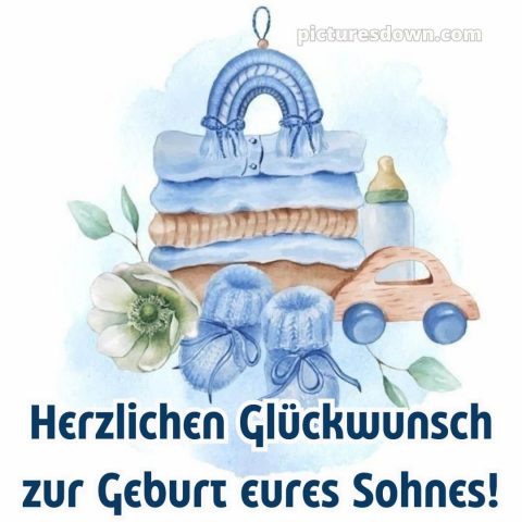 Glückwünsche zur geburt junge bild Pignette kostenlos