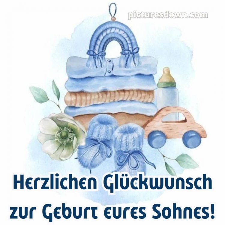 Glückwünsche zur geburt junge bild Pignette kostenlos