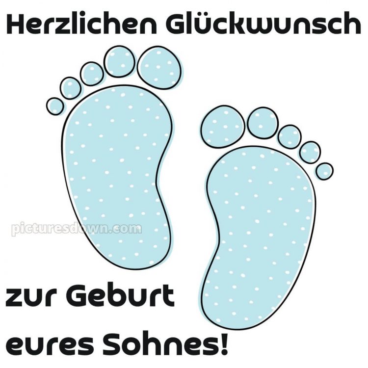 Glückwünsche zur geburt junge bild Füße kostenlos
