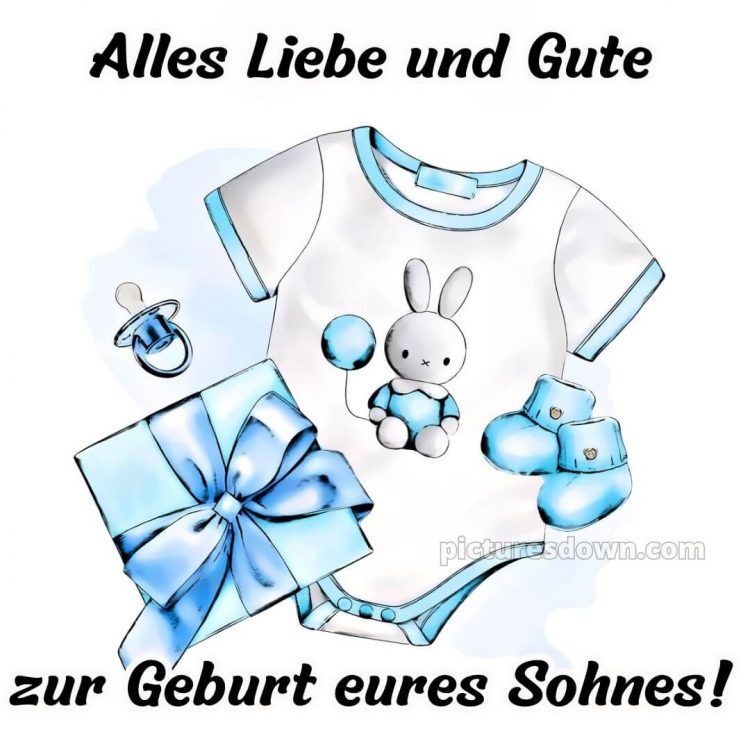 Glückwünsche zur geburt junge bild Hase kostenlos