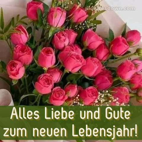 Glückwunsch zum geburtstag bild Strauß kostenlos