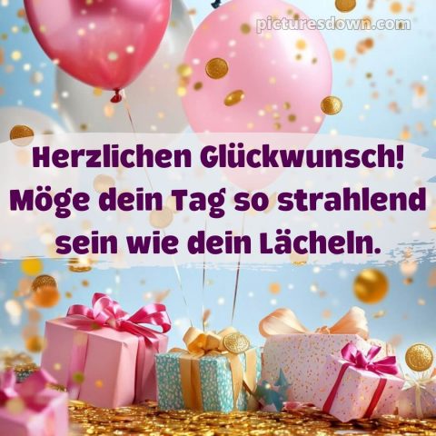 Glückwunsch zum geburtstag bild Luftballons kostenlos