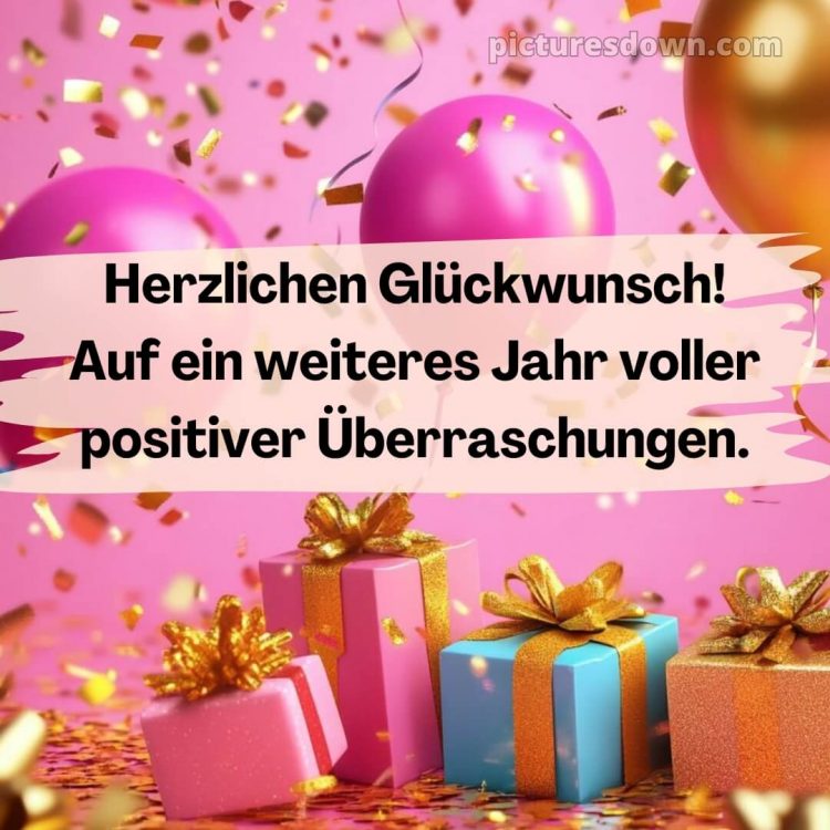 Glückwunsch zum geburtstag bild Konfetti kostenlos