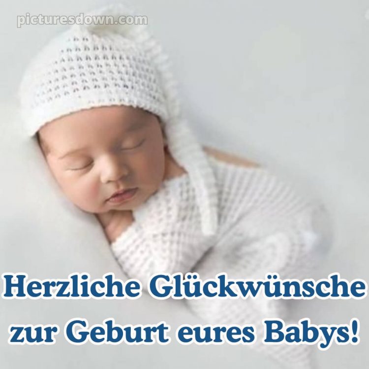 Glückwunsch zur geburt 1 bild Mütze kostenlos