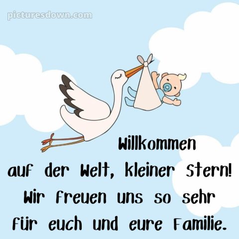 Glückwunsch zur geburt 1 bild Himmel kostenlos