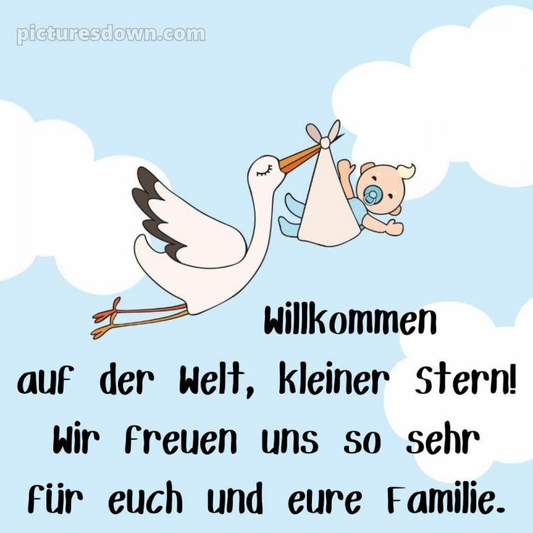 Glückwunsch zur geburt 1 bild Himmel kostenlos