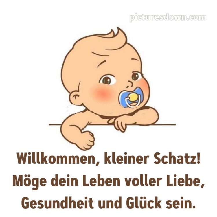 Glückwunsch zur geburt 1 bild Neugeborenes kostenlos