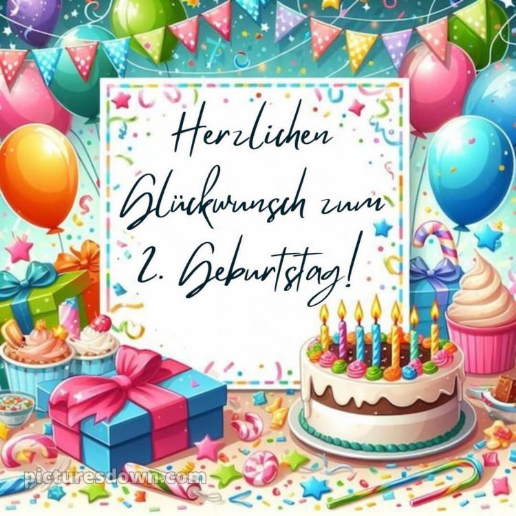 Kurze geburtstagswünsche 2 geburtstag bild Cupcake kostenlos