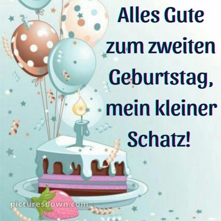 Kurze geburtstagswünsche 2 geburtstag bild Kuchen kostenlos