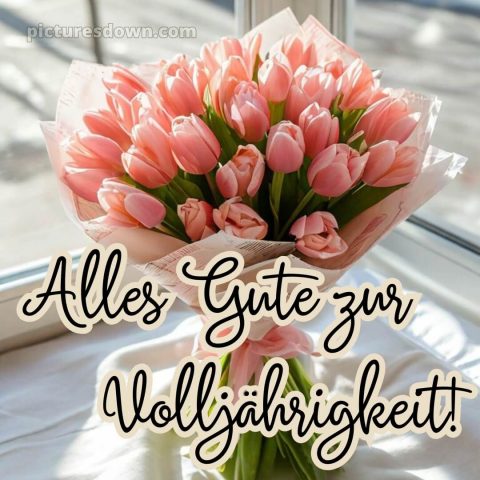 Kurze glückwünsche zum 18 geburtstag bild Bouquet kostenlos
