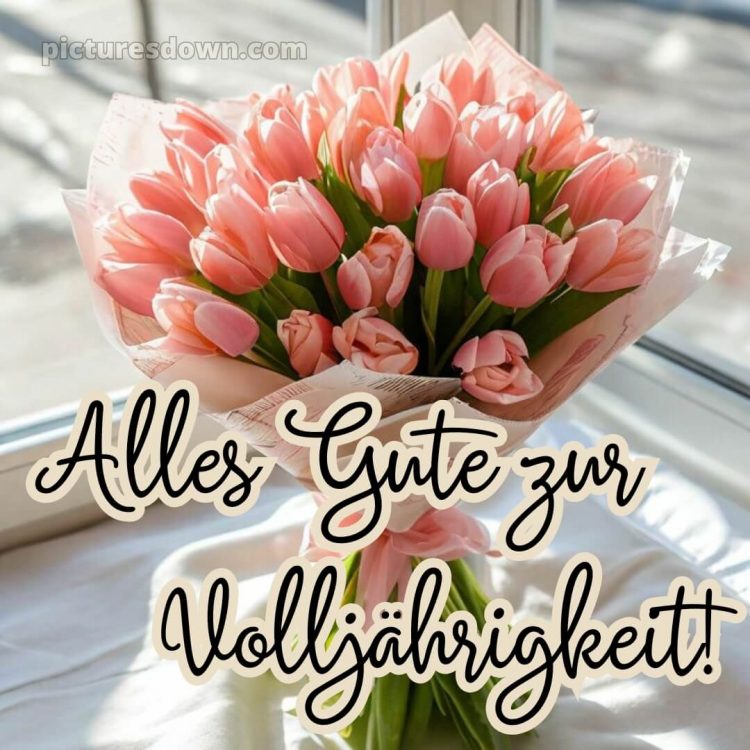 Kurze glückwünsche zum 18 geburtstag bild Bouquet kostenlos