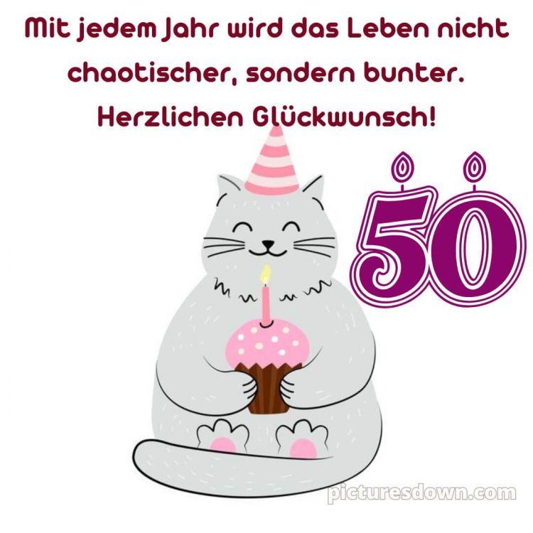 Kurze glückwünsche zum 50. geburtstag lustig bild Kerze kostenlos