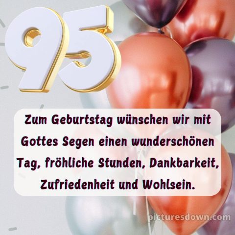 Kurze glückwünsche zum 95 geburtstag bild Luftballons kostenlos