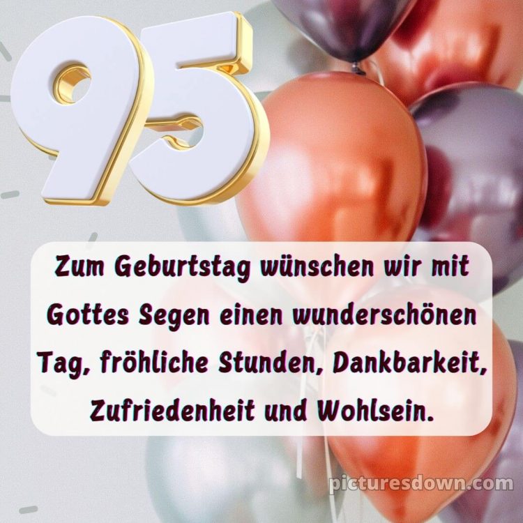 Kurze glückwünsche zum 95 geburtstag bild Luftballons kostenlos