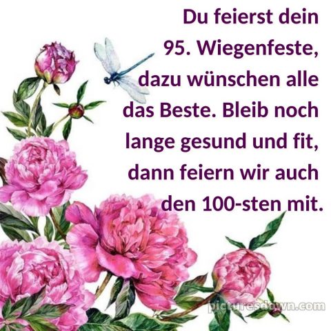 Kurze glückwünsche zum 95 geburtstag bild Libelle kostenlos