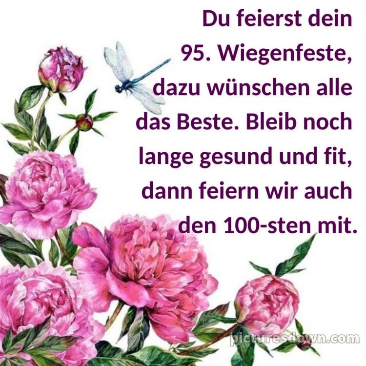 Kurze glückwünsche zum 95 geburtstag bild Libelle kostenlos