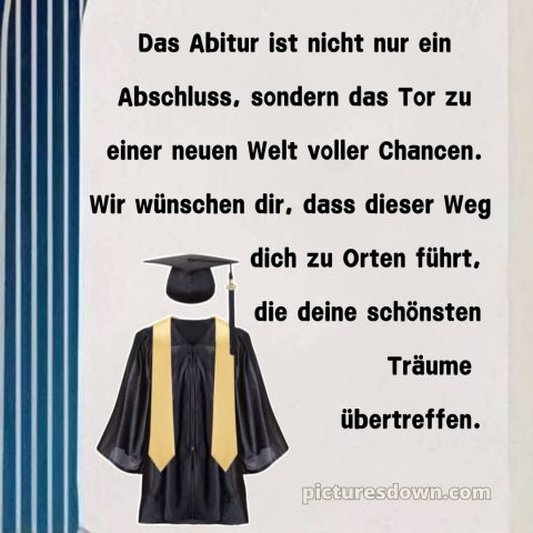 Kurze glückwünsche zum abitur bild Mantel kostenlos